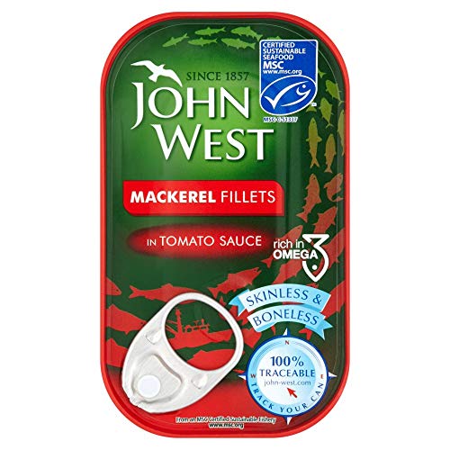 John West Makrelenfilet in Tomaten, 125 g, 10 Stück von John West