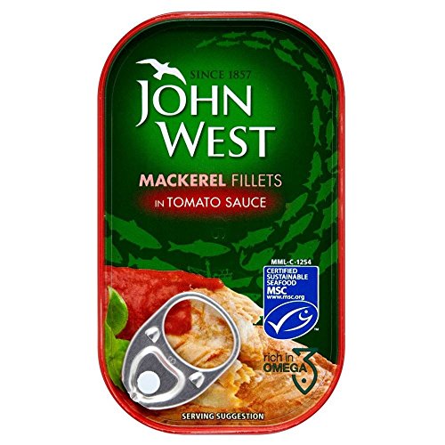 John West Makrelenfilets in Tomatensauce (125g) - Packung mit 6 von John West