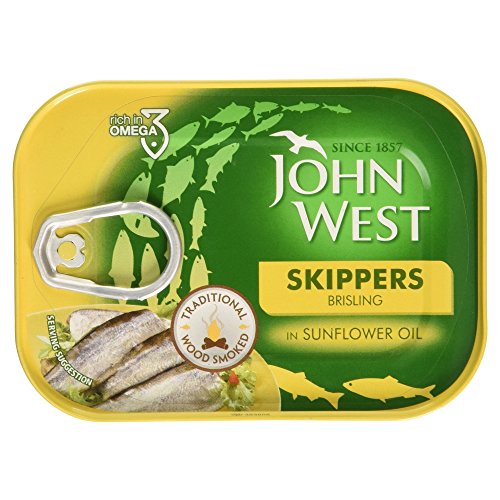 John West Skippers Wood Smoked Brisling in Sonnenblumenöl, 106 g von Poiget