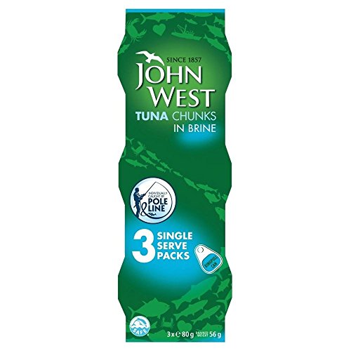 John West Tuna Chunks in Brine (3x80g) - Packung mit 2 von John West