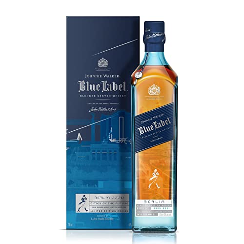 Johnnie Walker Blue Label - Cities Of The Future| Blended Scotch Whisky | Limitiertes Illustrations-Design Berlin 2220 | Preisgekrönte Rarität| Handgefertigt In Schottland | 40% Vol | 700ml Flasche | von Johnnie Walker Blue Label