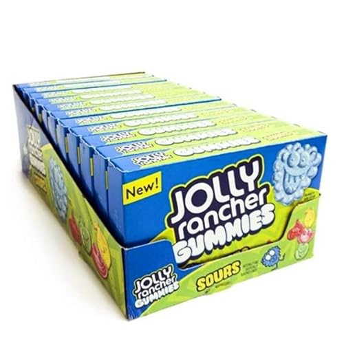 JOLLY RANCHER Originals, 11 Stück Saure & Chewy Gummy-Bonbons, 100 ml Boxen – grüner Apfel, blaue Himbeere, Kirsche, Zitrone und Wassermelone von Jolly Rancher