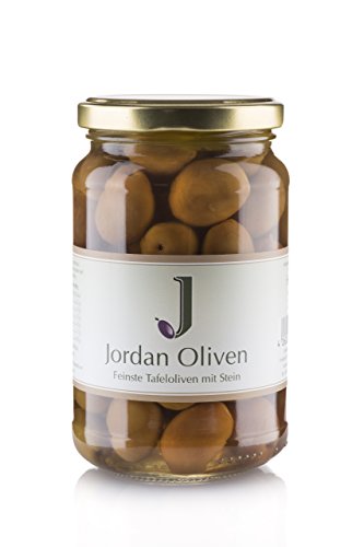 Jordan Olivenöl - Lesbos Oliven - mit Kern - 350g - Glas von Jordan Olivenöl