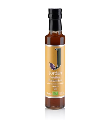 Jordan Olivenöl - Bio Weißer Balsamico - Sortenrein aus der Roditis Traube - 250ml Flasche - GR-BIO-01 von Jordan Olivenöl