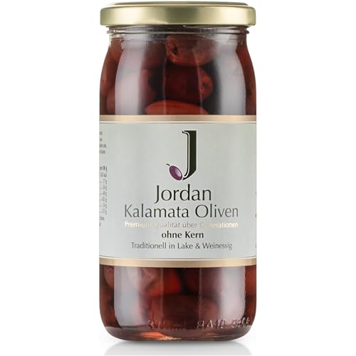 Jordan Olivenöl - Kalamata Oliven ohne Kern - 360g/200g Abtropfgewicht von Jordan Olivenöl