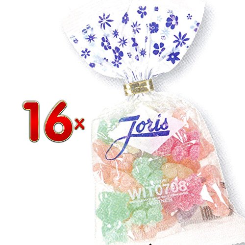 Joris Oursons Citrics Sachet 16 x 100g Packung (saures Weingummi in Bärchenform) von Joris