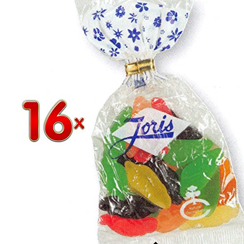 Joris Souris Sachet 16 x 125g Packung (Weingummi mit unterschiedlichem Fruchtgeschmack) von Joris