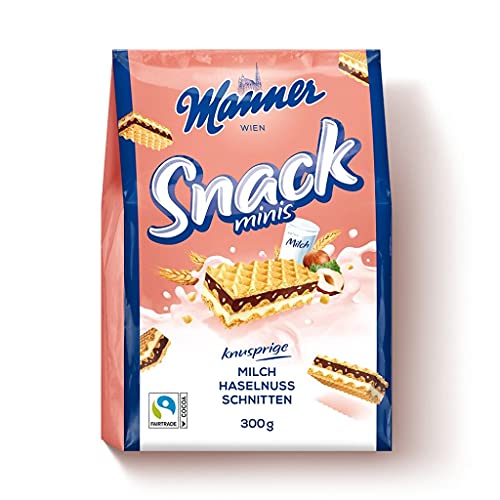 Manner Snack Minis Milch-Haselnuss 300g x 5 von Josef Manner