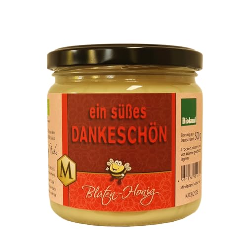 Blütenhonig, Bio-Honig, 500 g, ein süßes Dankeschön, aus eigener Imkerei, Geschenk von Josef Muhr