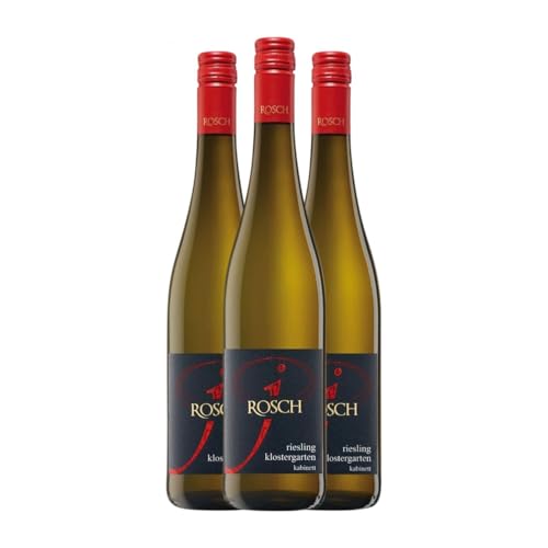 Josef Rosch Leiwener Klostergarten Kabinett Riesling Mosel 75 cl Weißwein (Karton mit 3 Flaschen von 75 cl) von Josef Rosch