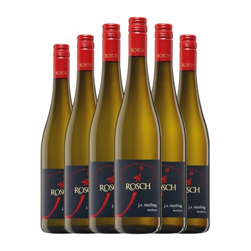 Josef Rosch Leiwener Riesling Trocken Mosel 75 cl Weißwein (Karton mit 6 Flaschen von 75 cl) von Josef Rosch