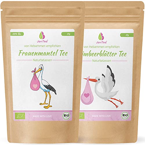 JoviTea® Zyklus 1 + 2 Spar-Set Bio Frauenmanteltee +Bio Himbeerblättertee (2 x 80g) von JoviTea