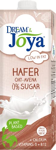 Joya Haferdrink 0% Zucker, 10 x 1L - Pflanzliche Milchalternative, Ohne Zuckerzusatz, Laktosefrei, Vegan, Fettarm, Milchfreie Milchalternative von Joya