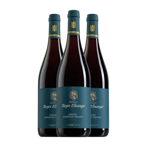 Jürgen Ellwanger Hebsacker Lemberger Trocken Baden 75 cl Rotwein (Karton mit 3 Flaschen von 75 cl) von Jürgen Ellwanger