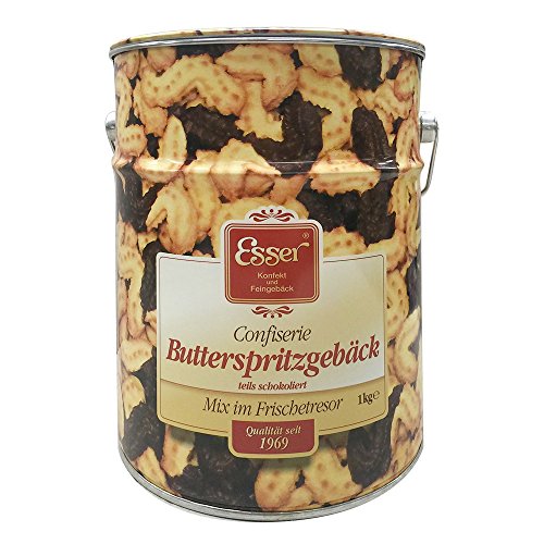 Esser Confiserie Butterspritzgebäck (1kg Metall - Runddose) von Jürgen Esser