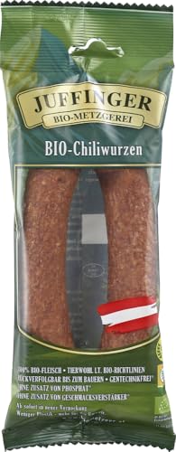 BIO-Chiliwurzen Rohwurst geräuchert 12 x 140 gr von Juffinger