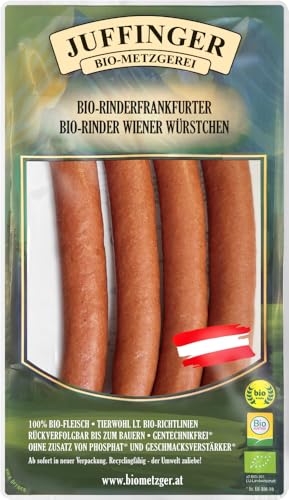 BIO-Rinder Wiener Würstchen Rinderfrankfurter 12 x 200 gr von Juffinger