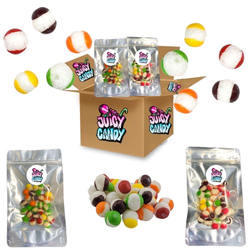 Freeze Dried Candy Box Skittlez | Gefriergetrocknete Süßigkeiten Box | Gefriergetrocknete Süßigkeiten (4 Tüten) von Juicy Candy