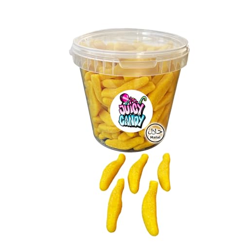 Halal Süßigkeiten Box 1 kg Fruchtgummi Bananen | Halal Fruchtgummis | Halal Süßigkeiten | Halal Süßigkeiten Box von Juicy Candy