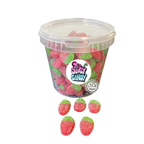 Halal Süßigkeiten Box 1 kg Fruchtgummi Erdbeeren | Halal Fruchtgummis | Halal Süßigkeiten | Halal Süßigkeiten Box von Juicy Candy