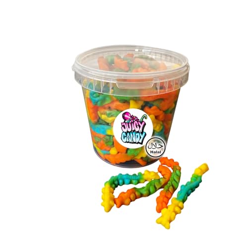 Halal Süßigkeiten Box 1 kg Fruchtgummi Raupe | Halal Fruchtgummis | Halal Süßigkeiten | Halal Süßigkeiten Box von Juicy Candy