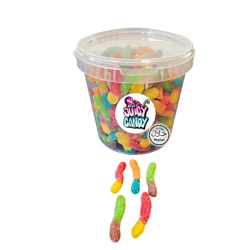 Halal Süßigkeiten Box 1 kg Fruchtgummi Würmer | Halal Fruchtgummis | Halal Süßigkeiten | Halal Süßigkeiten Box von Juicy Candy