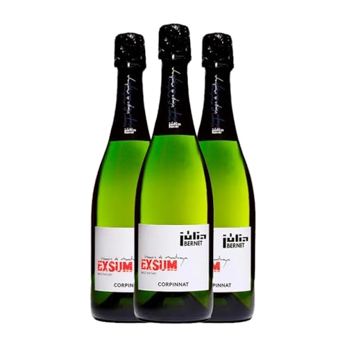 Júlia Bernet Exsum Or Brut Natur Corpinnat 75 cl Weißer Sekt (Karton mit 3 Flaschen von 75 cl) von Júlia Bernet