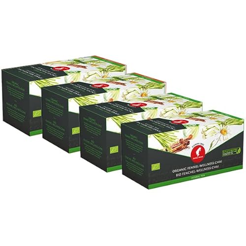 Julius Meinl Bio Fenchel-Wellness-Chai, 20 Pyramidenbeutel | 4er Pack von Julius Meinl