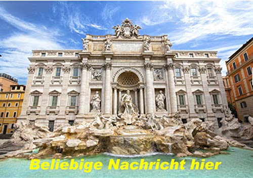 JPSG - Fontana di Trevi, Rom, Vatikan-Feiertagsgeburtstagsfeier A4 personalisierter Namen Alter Geburtstag EASY PEEL essbarer Zuckerguss Kuchen Topper von Just Party Supplies