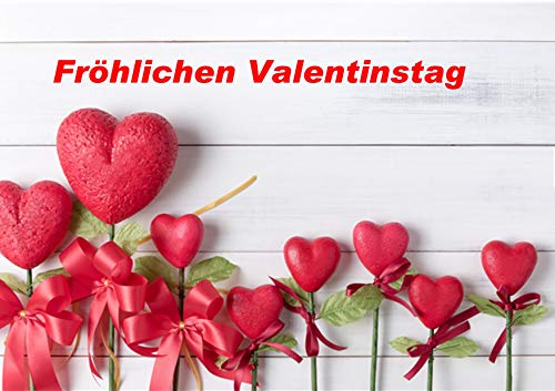 JPSG - Rote Herzen, rote Herzen der Blumen Valentinstagparty A4 personalisierter Namen Alter Geburtstag EASY PEEL essbarer Zuckerguss Kuchen Topper von Just Party Supplies