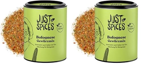 Just Spices Bolognese Gewürzmix I Pasta Bolo authentisch italienisch würzen I Gewürzdose, 60 g (Packung mit 2) von Just Spices