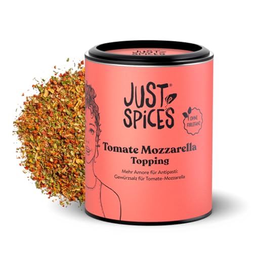 Just Spices Tomate Mozzarella Topping I Mache leckere Antipasti wie im Italien-Urlaub I Gewürzdose, 65 g von Just Spices