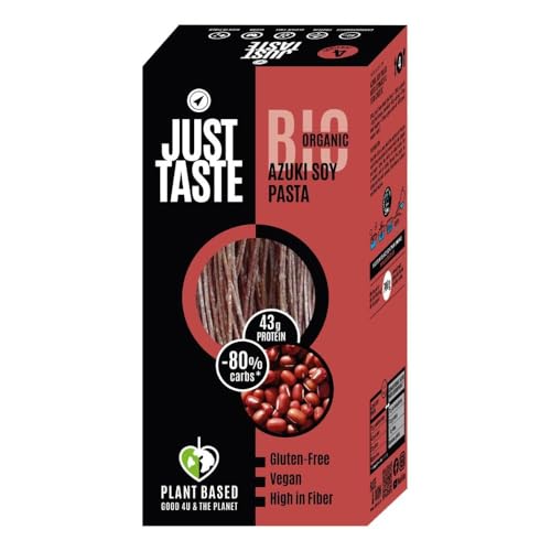 JUST TASTE – BIO Azuki Soja Spaghetti/Pasta - 41g PROTEIN - ideal für Sportler - Low Carb - 250g (10er Pack) von Just Taste Be different