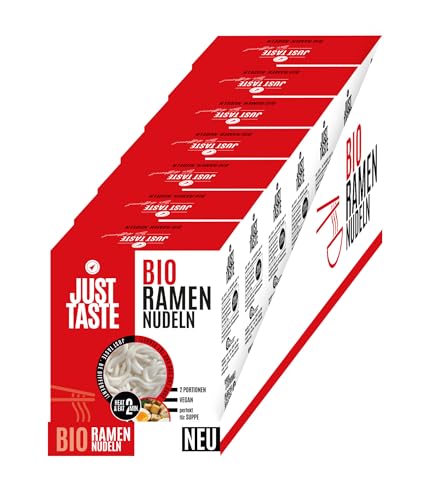 JUST TASTE – Bio Ramen Nudeln – Vielseitige & Schnelle Asiatische Lebensmittel – 7 x 2 Portionen – Vegan – 300g (7er Pack) von Just Taste Be different