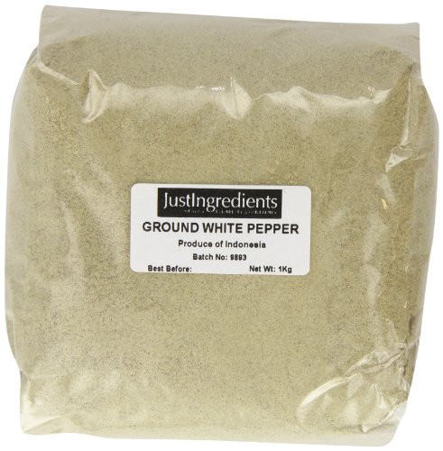 JustIngredients Essential Weißer Pfeffer - gemahlen, White Pepper - Ground, 1er Pack (1 x 1 kg) von JustIngredients