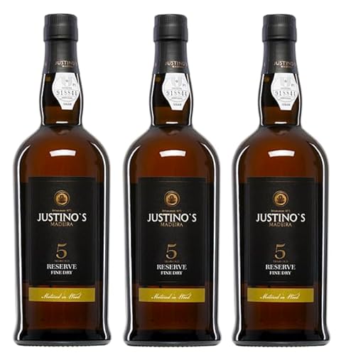 3x 0,75l - Justino's - Reserve - Fine Dry - 5 years old - Madeira D.O.P. - Portugal - Madeira trocken von Justino's