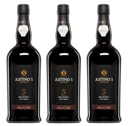 3x 0,75l - Justino's - Reserve - Fine Rich - 5 years old - Madeira D.O.P. - Portugal - Madeira süß von Justino's