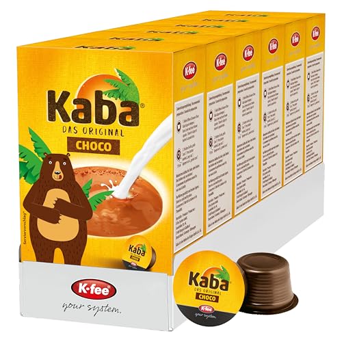 Kaba Choco Kapseln für K-fee & Aldi EXPRESSI*, das Original Kaba Kakaopulver in Kapseln für Kapselmaschinen, leckere Trinkschokolade von K-FEE