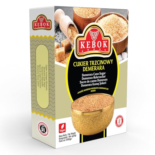 K KEBOK Demerara-Rohrzucker, Veganer Brauner Zucker, 500g von K KEBOK