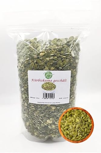 K T 1000 g / 1 Kg Kürbiskerne geschält und naturbelassen - 1A Qualität von K T