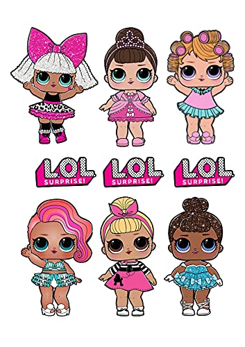 "L.O.L." 6 Stuck - je.10cm Cake Topper,Tortenaufleger,Geburtstag,Tortendeko, von K&R GbR