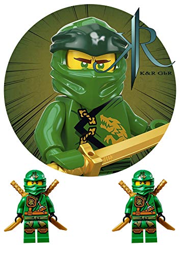 LEGO NINJAGO Tortenaufleger Geburtstag, … Deckopapier, Zuckerpapier von K&R GbR