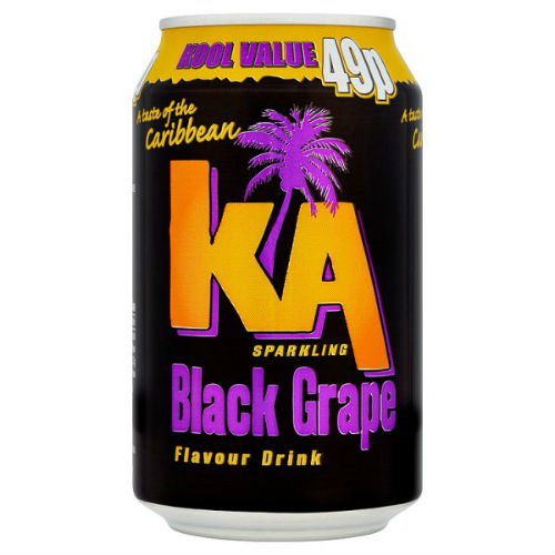 KA Sparkling Black Grape Flavour Drink 330ml (Packung 24) von KA