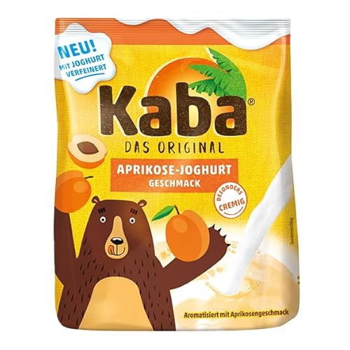 Kaba Aprikose Joghurt 400g Beutel Limited Edition, cremiger Trink-Genuss mit Joghurt verfeinert, fruchtiges Trinkpulver, das Original Kaba-Pulver zum Anrühren in kalter und warmer Milch von KABA