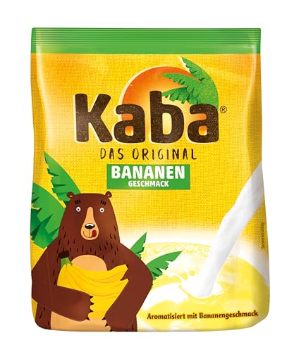 Kaba Banane 400g Beutel Trinkpulver, das Original Bananenmilch-Pulver zum Anrühren in kalter und warmer Milch von KABA