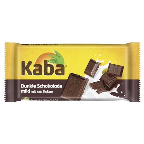 Kaba dunkle Schokolade, Tafelschokolade, 90 g Tafel, vollmundige, dunkle Schokolade mit original Kaba-Geschmack von KABA