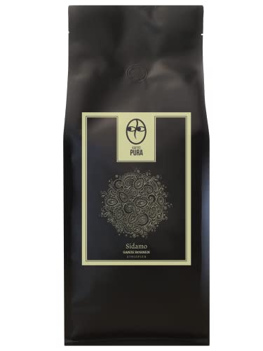KAFFEE PURA Äthiopien Bio-Sidamo-Kaffee ganze Bohne 1000g von KAFFEE PURA