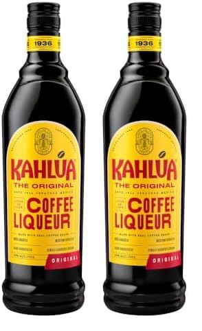 Kahlúa Coffee-Likör – Aromatischer Kaffee Likör mit Noten von Karamell und Vanille – Ideal pur, in Kaffeeheißgetränken oder Cocktails wie Espresso Martini – 1 x 0,7 l (Packung mit 2) von KAHLÚA