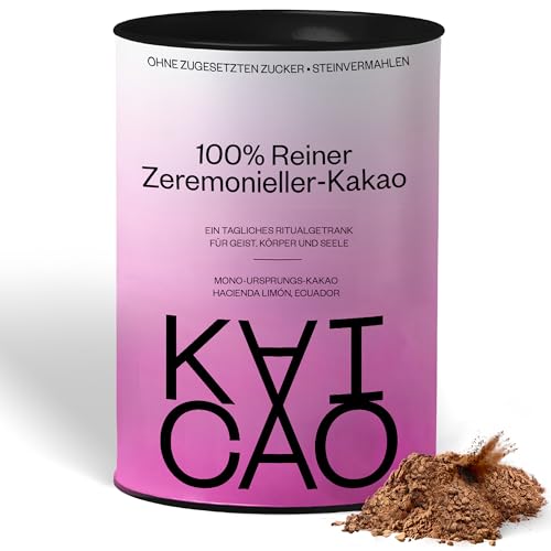 KAICAO Zeremonieller Kakao – 100% Reines und Natürliches Kakaopulver ohne Zucker, Vegan & Glutenfrei– Rohkakao, Zerkleinert aus Kakaomasse – Hacienda Limón, Ecuador – 200g von KAICAO