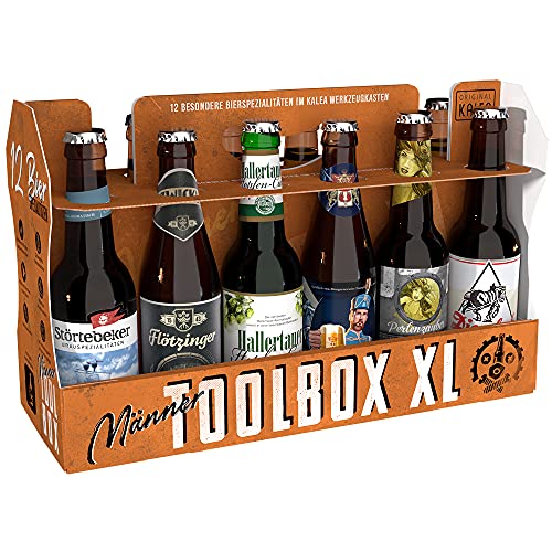 KALEA | Toolbox XL | 12 Biere von Privatbrauereien aus Deutschland | Biergeschenk im Werkzeugkasten-Format | Geschenk für Ostern | Vatertag von Kalea